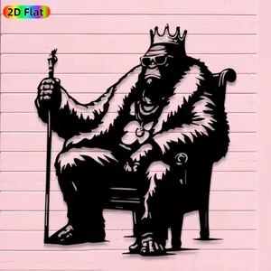 1pc Avant - Garde Gorilla Metal Wall Art, Avant - Garde Gorilla Statue Mural, Iron Craft, Perfect for Living Room, Garden, Zoo Corner Decor, Intricate Craftsmanship, Silhouette Wall Decor, Christmas Decor, Ideal Gift for Trend Seekers