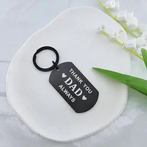 Engraved Metal Keychain for Dad – Sentimental Gift from Daughter or Son, Perfect for Father’s Day, Birthday, Christmas or Special Occasions – Meaningful Keepsake Jewelry Accessory, Unique Present Idea for Fathers to Celebrate Love and Appreciation