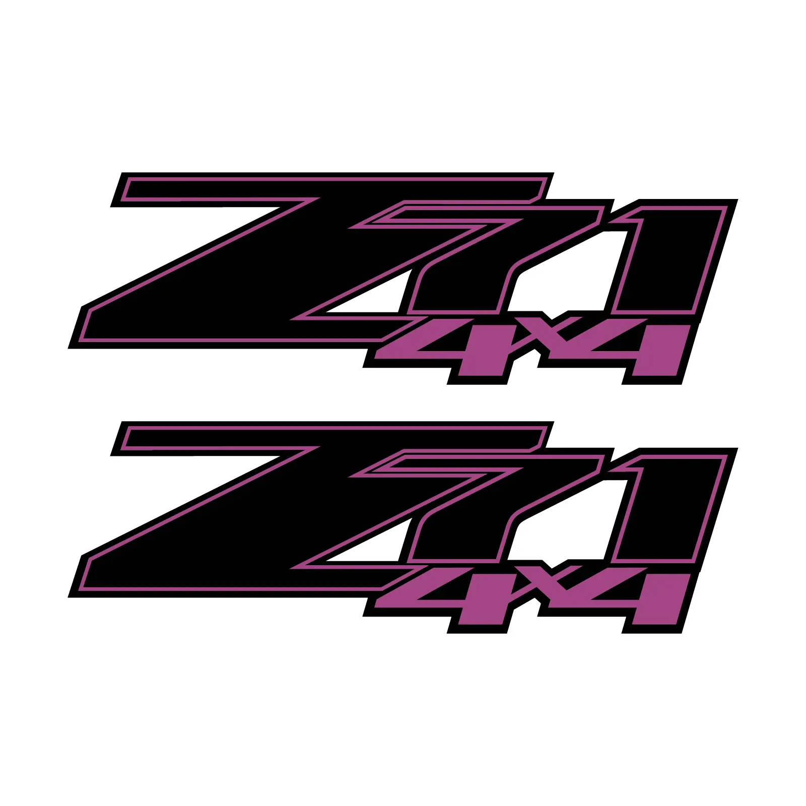 Z71 4x4 Truck Decals  Stickers for 1500 2500  / Purple