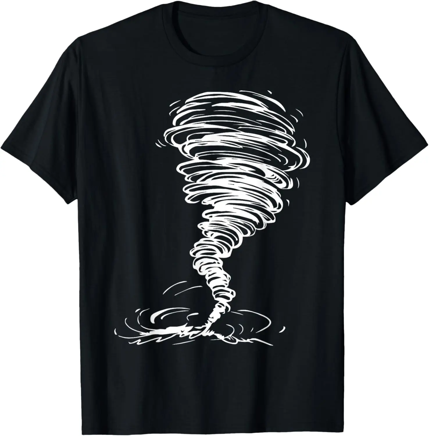 Women's 100% Cotton Short-Sleeve Round Neck Casual Distressed Graphic Lady Top, Everyday Streetwear Tshirt for Storm, Tornado Scenarios