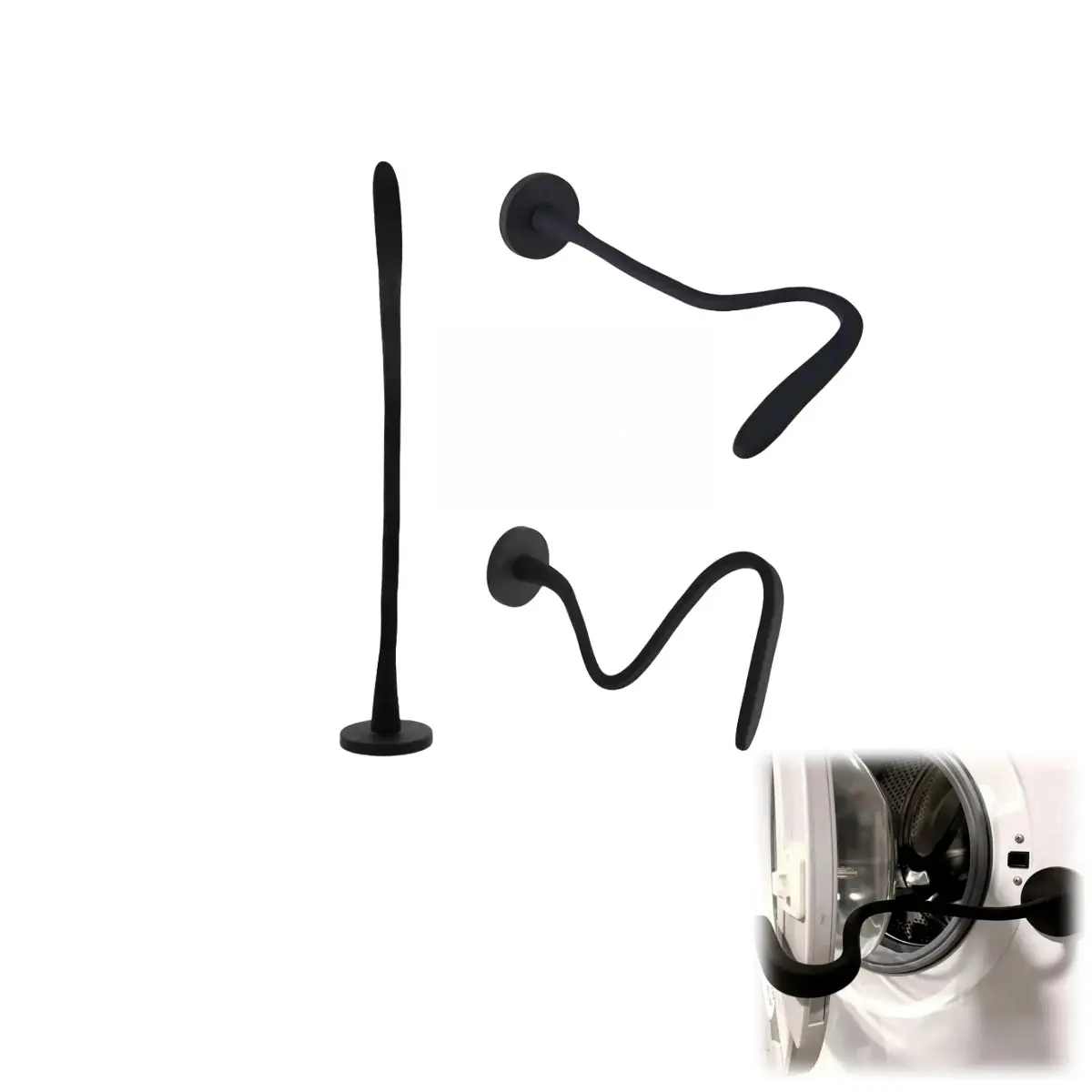 Front Load Washer Door Prop and Holder, Magnetic Flexible Washer and Dryer Door Support Keep Washer Drying Door Open to Keep Dry & Prevent Odors
