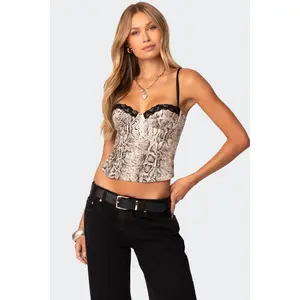 Snakeskin Denim Corset Snakeskin Denim Corset