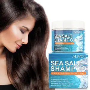 Aliver Sea Salt Shampoo Balm, No Silicone, Anti-Dandruff, Repair Split Ends, Soothe Scalp, Clean Hair, Healthy & Easy to Manage, 100g