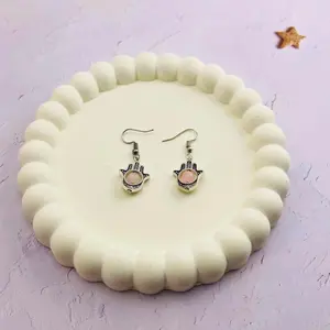 [Magic Crystal] Hamsa Hand Crystal Earrings, Hand of Fatima, Eye of Fatima, Crystal Ball, Gemstone, Jewelry, Deals for You Days, Gift, Reiki, Yoga, Energy, Beauty, Lucky