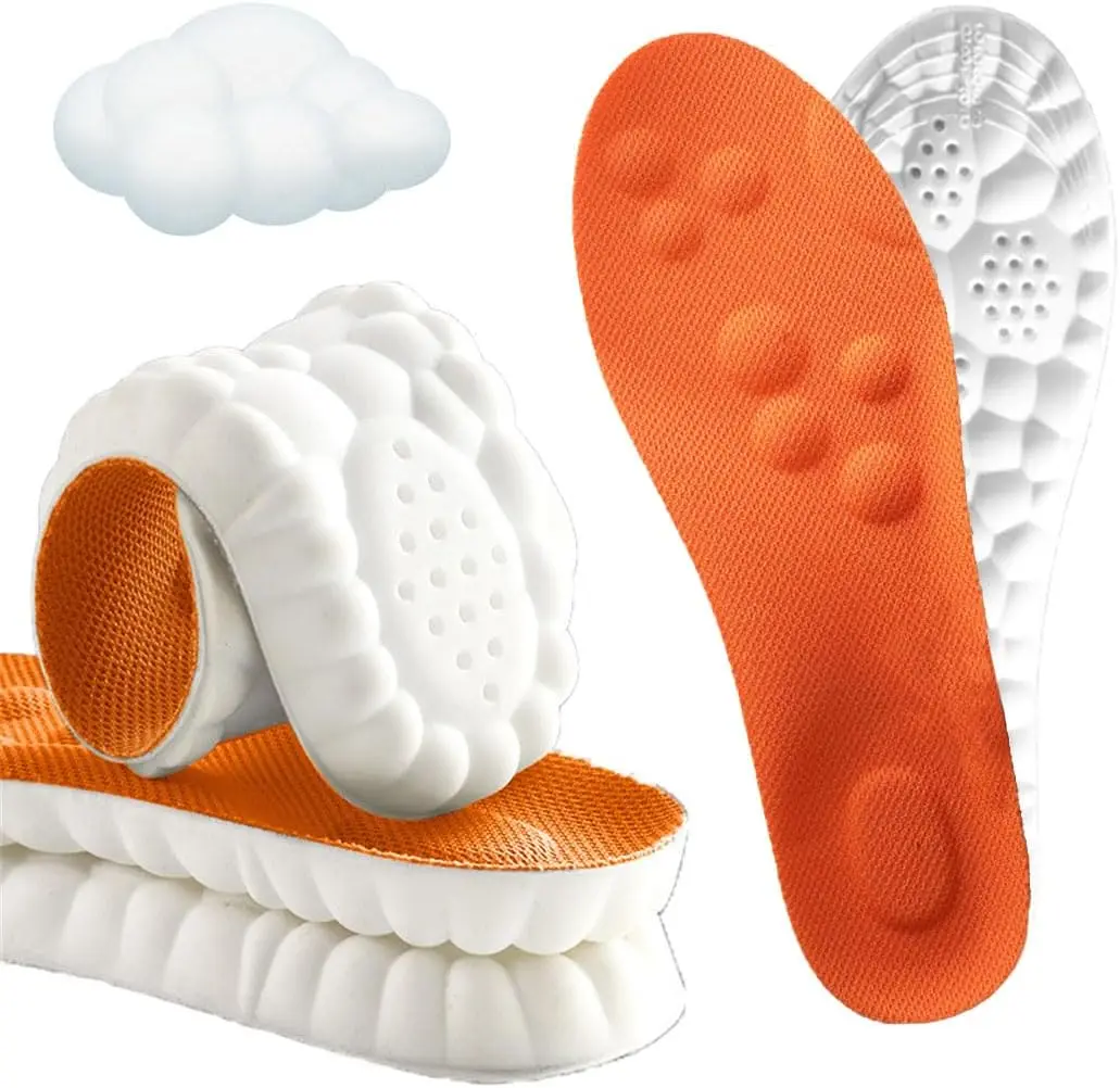 Cloud Soft Insoles for Men and Women, Cushioned Memory Foam with Honeycomb Design, Shock-Absorbing Steady Support for All-Day Comfort in Boots & Sneakers, Shock-Absorbing Insoles & Heel Liners, Cushioned Soles, Footbed Insoles & Heel Liners