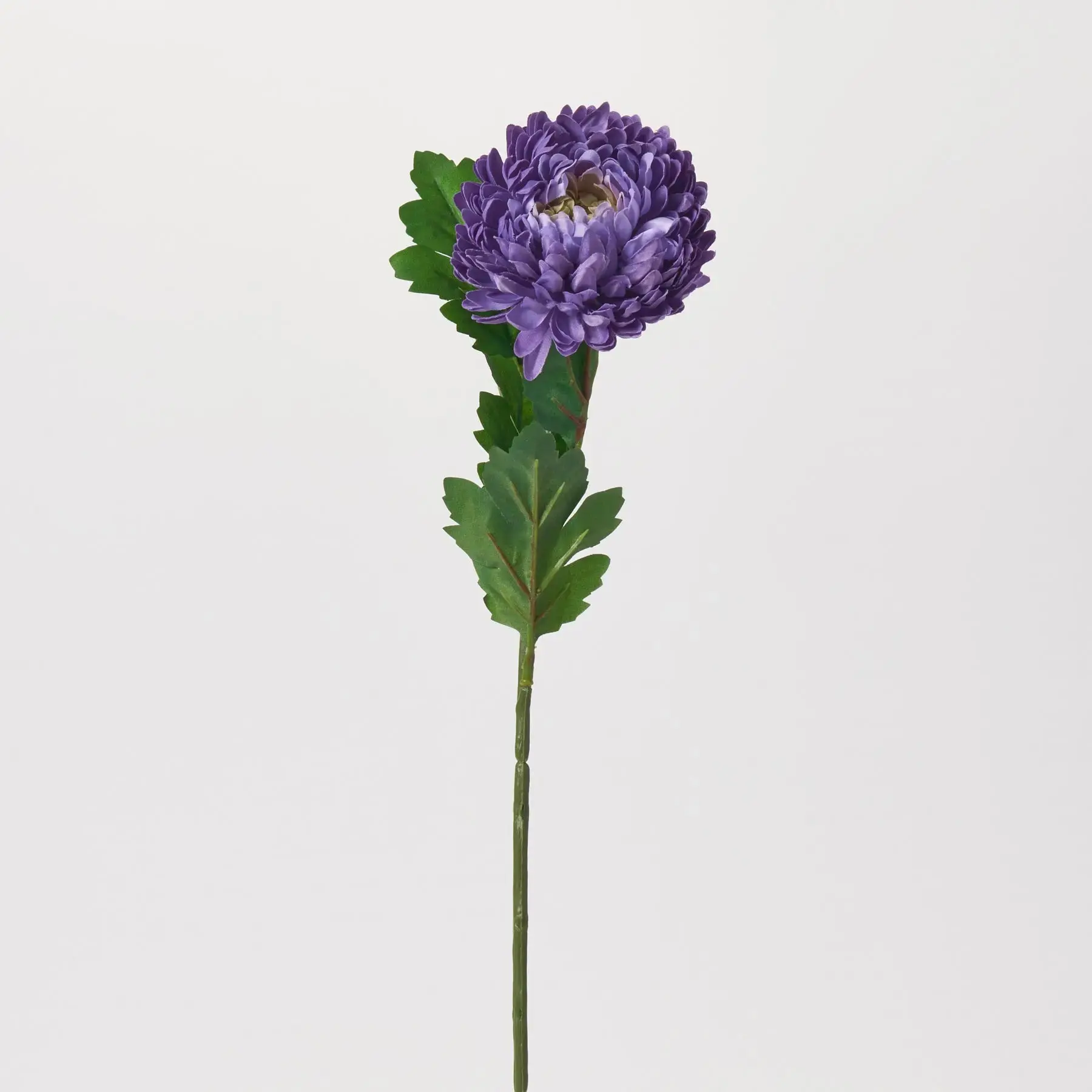 Lavender Purple Mum Spray Artificial Flower Stem - 23" Single Faux Bloom, Artificial Flower Decoration for Floral Decor, Room Decor