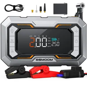 BSMOOM 8500A Peak 25000mAh (ALL 10.0L Gas & 8.0L Diesel Engines)12V Portable Jump Starter with 150PSI Air Compressor