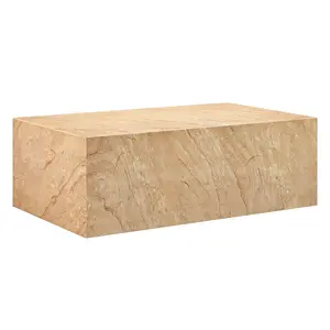 Jordana Square Plinth Indoor - Outdoor Patio Concrete Coffee Table by Modway