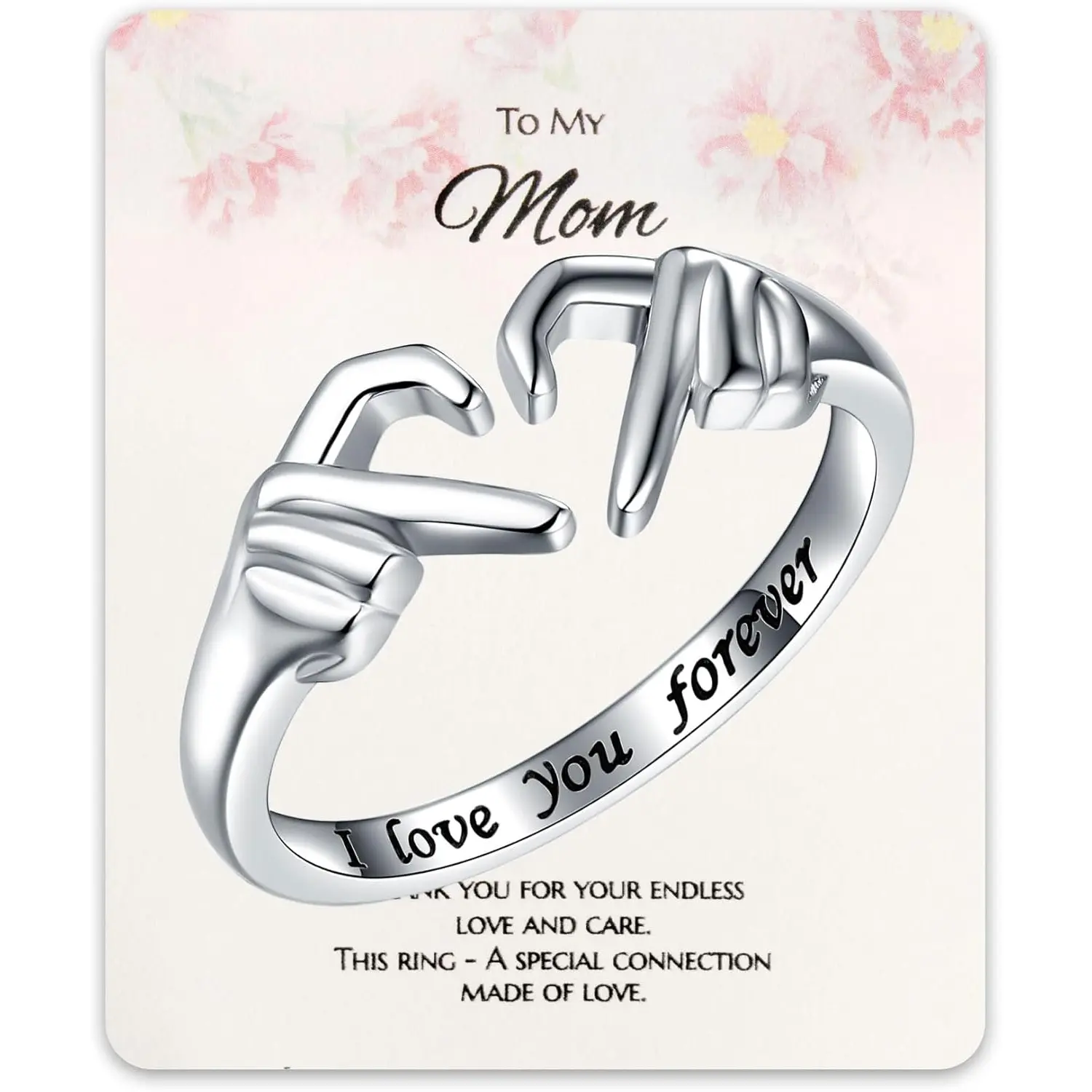 925-Sterling-Silver Heart Claddagh Rings for Women - Adjustable White/18K/Rose Gold Plated Irish Claddagh Ring Friendship Promise Love Heart Jewelry Rings Christmas Gifts for Women Friends