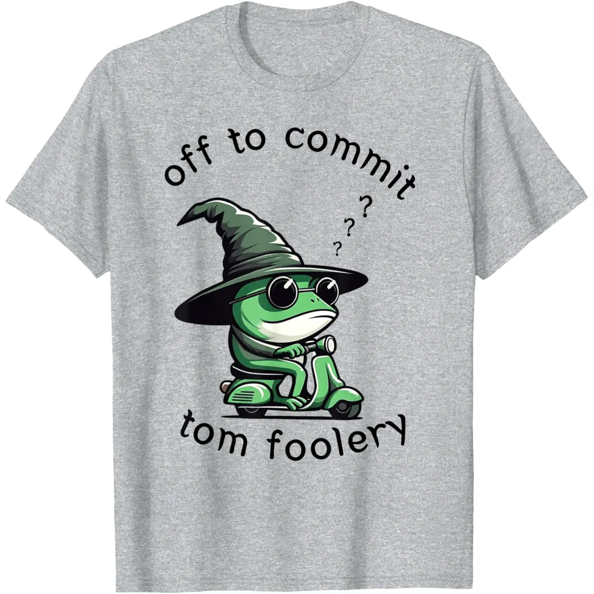 Men's Casual Graphic T-Shirt - "Off To Commit Tom Foolery", Short Sleeve Relaxed Fit 100% Cotton Streetwear Top