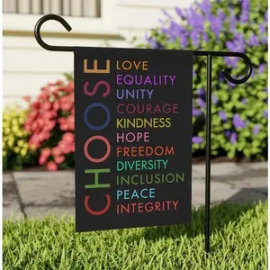 Garden Banner, Kindness and Equality Rights Activists Flag, Outdoor Decor, Protest Sign, Human Rights Banner, Activism Garden Flag LGBTQ+