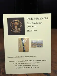 Rectangle Shape - Lace Agate - Design-Ready Set