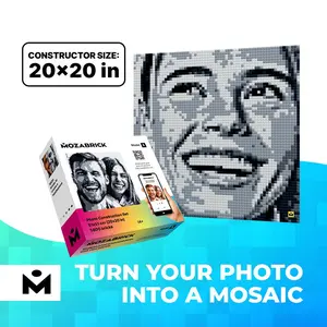 MOZABRICK Model S (20in x 20in): Photo Construction Set. Transform Any Picture into a Mosaic Wall Art. Infinite Pixel Art Possibilities Using Your Photos!