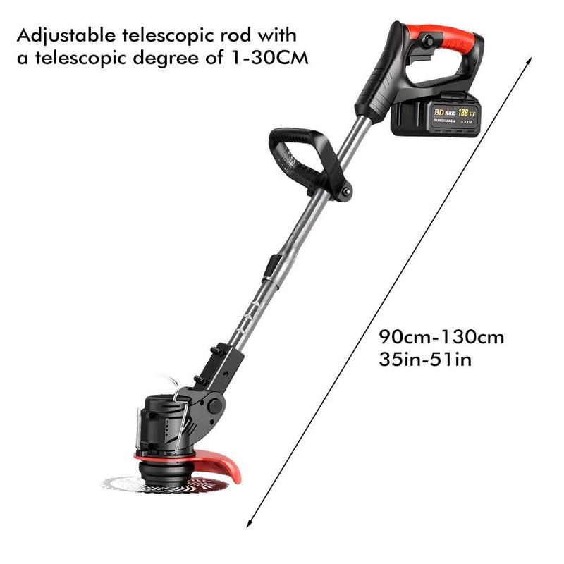 Cordless Electric Weed Eater 3-in-1, Lightweight Grass Trimmer with 2 Batteries, Stringless Lawn Edger & Brush Cutter for Yard and Garden,for Valentine’s Day Gift