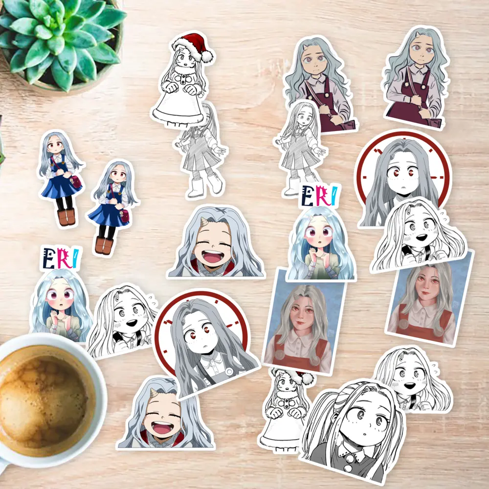 Stickers Pack 20 Pcs MHA Bottle Aesthetic Eri Bumper Vinyl Bike Eri ...