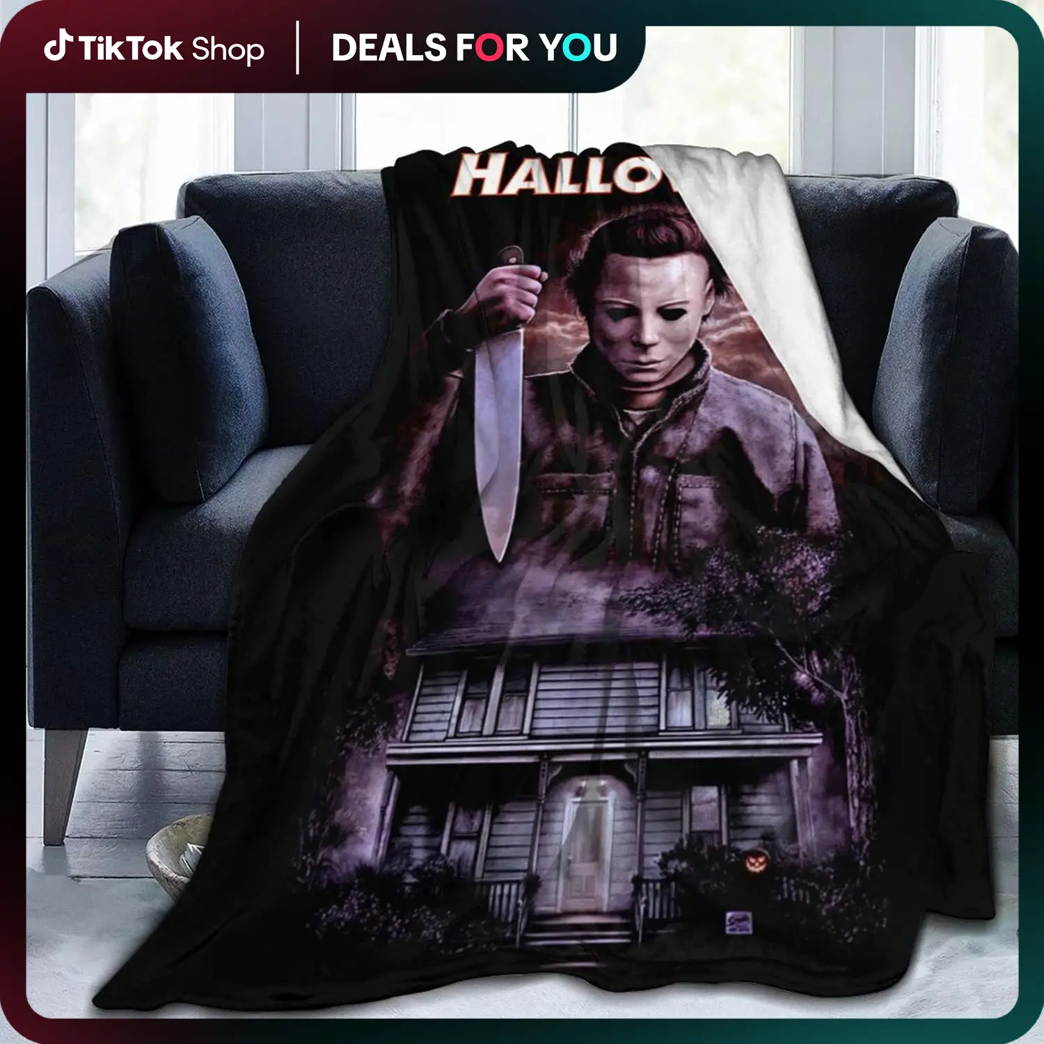 Halloween Horror Movie Throw Blanket Ultra-Soft Micro Fleece Blanket, Soft Cozy Blankets for Bed Couch Bed Sofa Living Room Young Adults Men Women Boy