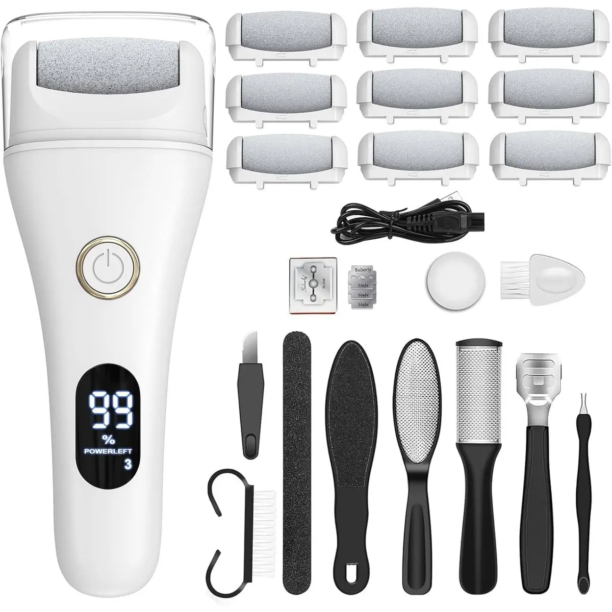 White-9pcs Grinding Head