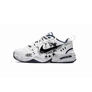 Nike Air Monarch 4 Deconstructed Distressed Low-Top Sneakers for Men and Women with Slip-Resistant Wear-Resistant Design Trending Shoes, House White Official Shoes to Get / Maison Mihara