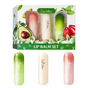 3-Pack Moisturizing Lip Balm Set - Deep Nourish for Dry Lips, Long-Lasting Hydration, Travel-Friendly Size.Soothes Chapped Lips, Natural Ingredients, Non-Greasy, Perfect for Daily & Travel Use