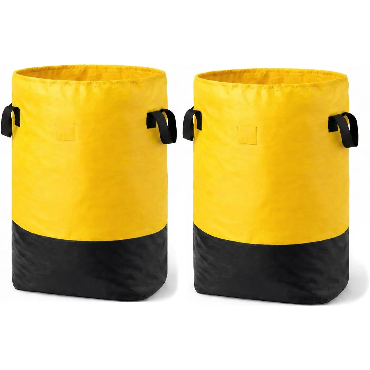 2-Pack Heavy Duty Large Capacity Waterproof Foldable Storage Bags with Closure, Sturdy Home Organizer for Travel Clothes Bedding (Yellow, 39.4*19*15.7in)