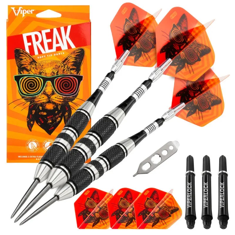 Viper The Freak Steel Tip Darts, 22-Gram Knurled 3-Ring Barrel, Durable Darts Tips for Sports & Outdoor Leisure Recreation