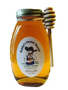 Bubba's Sweet Nectar Clover Honey 16 Ounces 1 Lb Jar