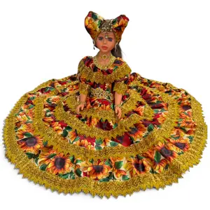 26" Inch Sunflower Gitana Muneca Spiritual Altar Figure – Santeria Yoruba Religious Decor, Caribbean Gypsy Style Ceremony Statue