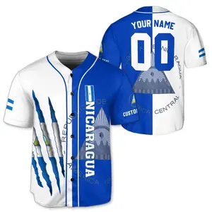 Personalized Nicaragua Baseball Jersey  Custom Name Number Nicaragua Baseball Jersey  Nicaragua Jersey Men  Nicaragua Jersey Baseball