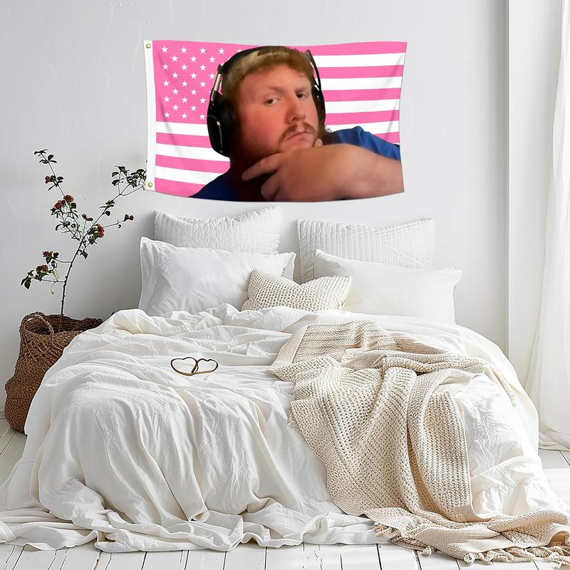 3x5 Ft Decorative CaseOh MeMe Flag Funny Double Stitched with 2 Brass Grommets Decor for Indoor Outdoor, Wall Hanging Tapestry College Dorm Room Decoration