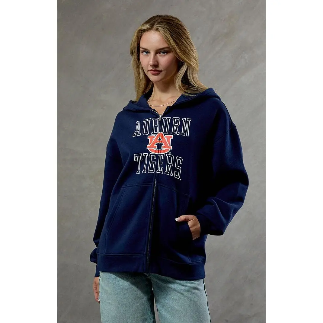 WILD COLLECTIVE Women's Auburn Tigers Zip Up Hoodie