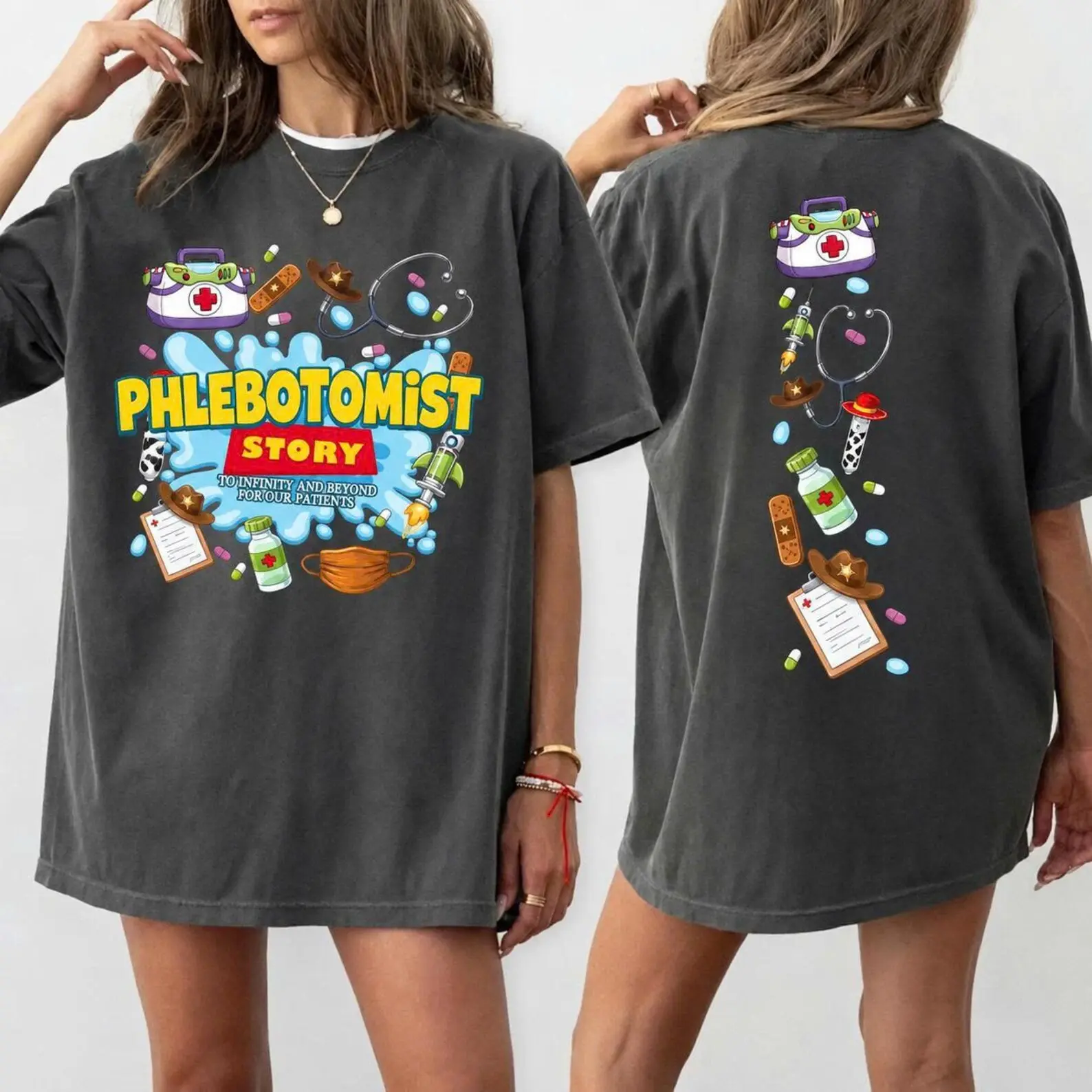 Phlebotomist Story Shirt, Phlebotomy Technician Gift, Doodle Phlebotomist Humor Tee
