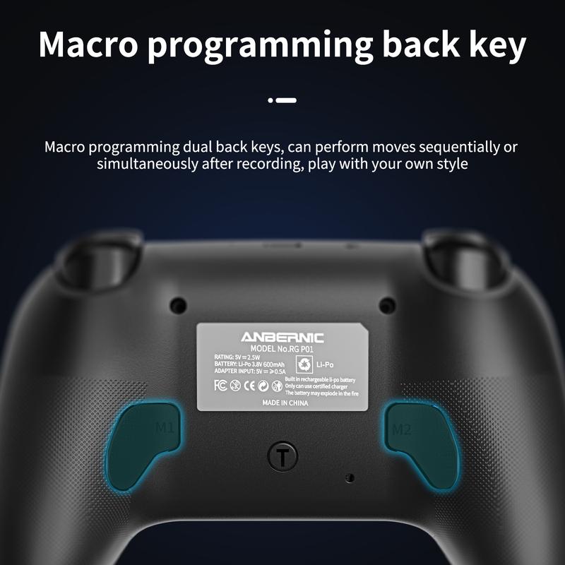 ANBERNIC RG P01 Game Controller Compatible For PC Steam Switch Android IOS Connection Methods Bluetooth 5.3/Wired/2.4G Wireless Game Console Accessories Give high-end gifts Smartphone