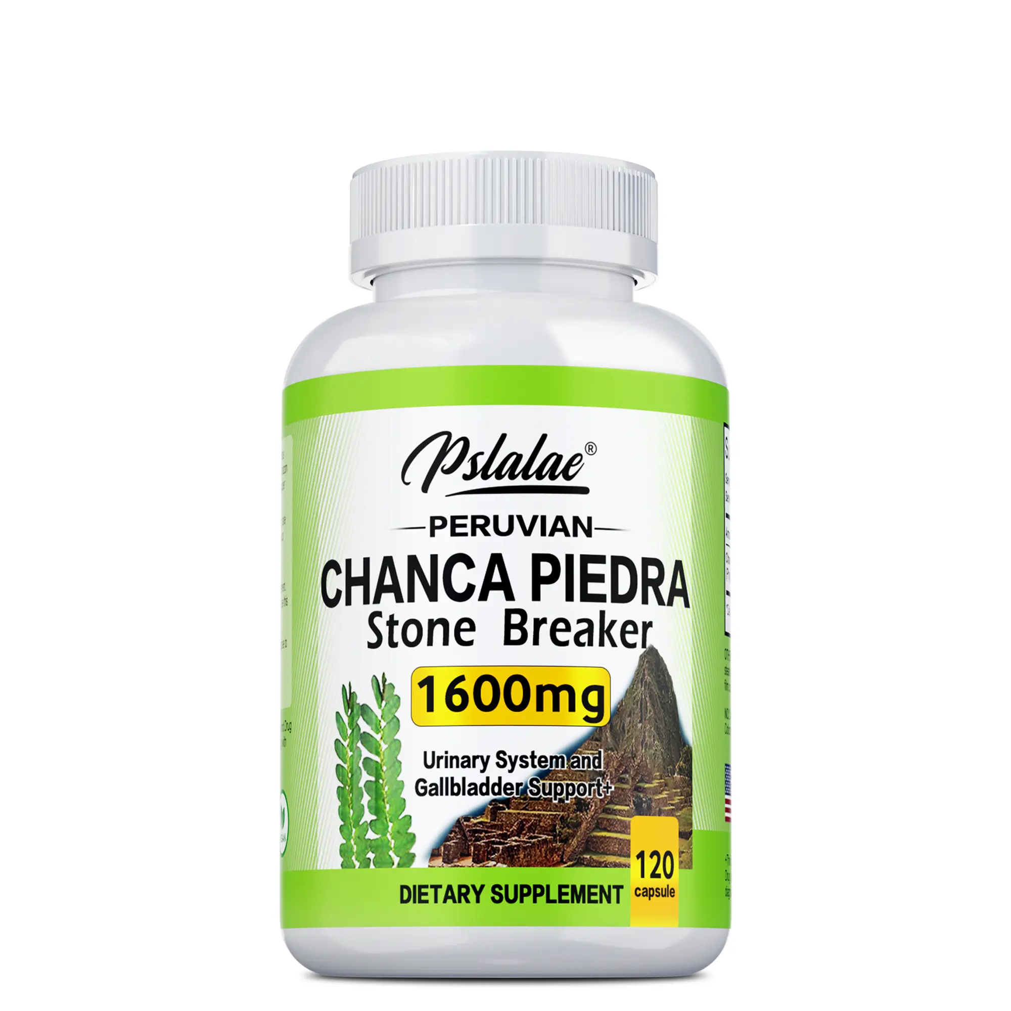 Pslalae - Peruvian CHANCA PIEDRA Stone Crusher, Premium Quality, Corn & Gluten Free, 2 Capsules Per Serving