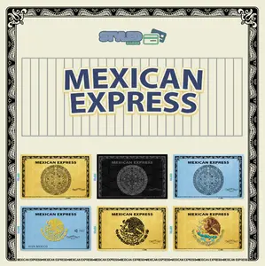 Mexican express rectangle vinyl sticker Mexican express rectangle vinyl sticker