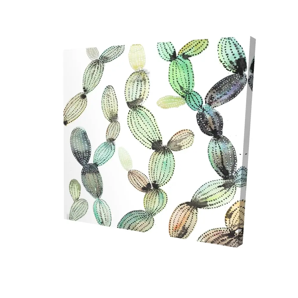 212 MAIN Artistic Floral Cactus Wall Art Print - 24x24 in Chic, Durable, Hangable High-Def Contemporary Poster, Nature Home Decoration for Bedroom, Flower-Themed Wall Decor