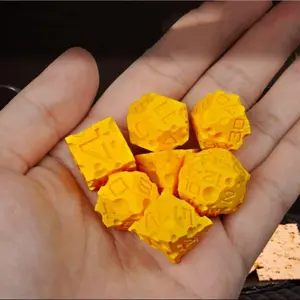 3D Printed Food Themed Dice, 7pcs/set Cheese Dice, DND Cheese Dice, Tabletop Role Playing Game Dice, MTG Game Dice, Polyhedral Dice