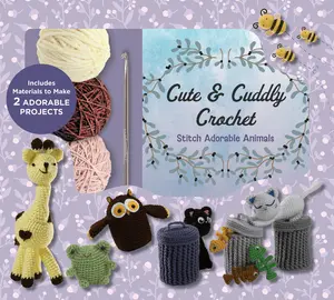 USED-Cute and Cuddly Crochet Kit: Stitch Adorable Animals - Includes Materials to Make 2 Adorable Projects by Editors of Chartwell Books (Misc.)