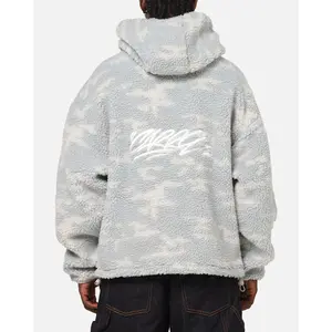 Carre Sherpa Hooded Jumper Snow Camo