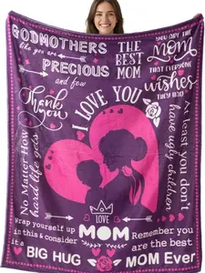 Battilo Modern Super Soft Warm Flannel Throw Blanket with Flannel Print, Mom Gift for Mother's Day/Birthday/Christmas, Multi-Size Option (50"x60" Purple Available), Bed Couch Use,summervibes