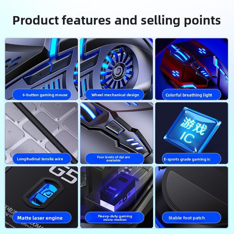 Limited-time offer! Gaming mouse with multi-functional buttons and RGB backlighting, suitable for gaming and office use. Gaming accessories. #Hot Deals (Black Friday) Christmas Sale