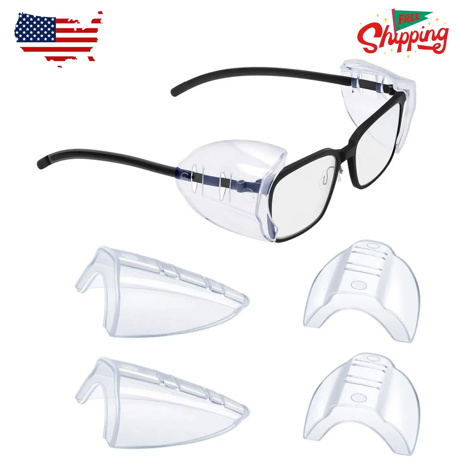 2/4/6/10 Pairs Glasses Side Shields For Eyeglasses
