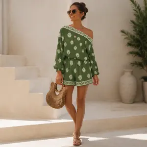 Women's Summer Boho Linen 2 Piece Set Lantern Sleeve Top and Shorts Matching Outfit Beach Vacation Casual Resort Wear  Summer  classy Two Piece Set