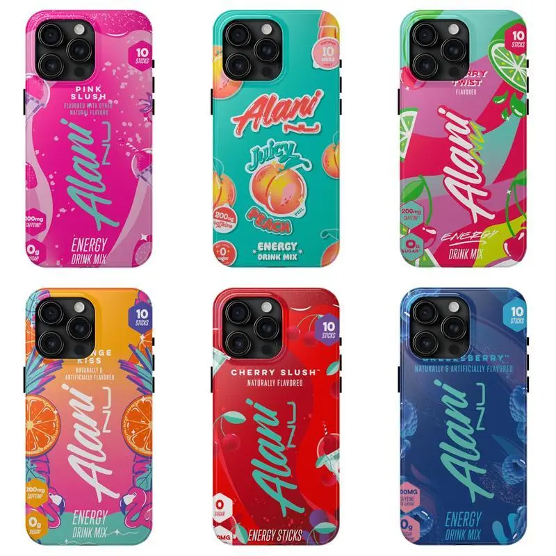 Alani Phone Case, Energy Drink Tough Case For iPhone Models, Favorites orange kiss variety, Trendy Preppy Design,anti-drop protective case, lightweight, new fashion trend design