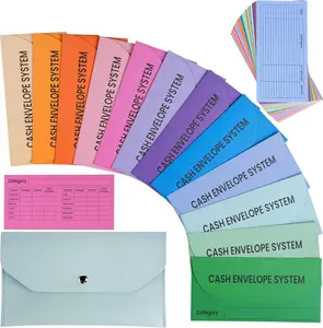 48 Pack Budget Sheets, 24 Pack Cardstock Envelopes, 7.0 x 3.5'' Cash Envelopes, 200gsm Thick, Budgeting System Includes PU Leather Pouch, 2 Year Supply Money Stuffing Organizer, Expense Tracker