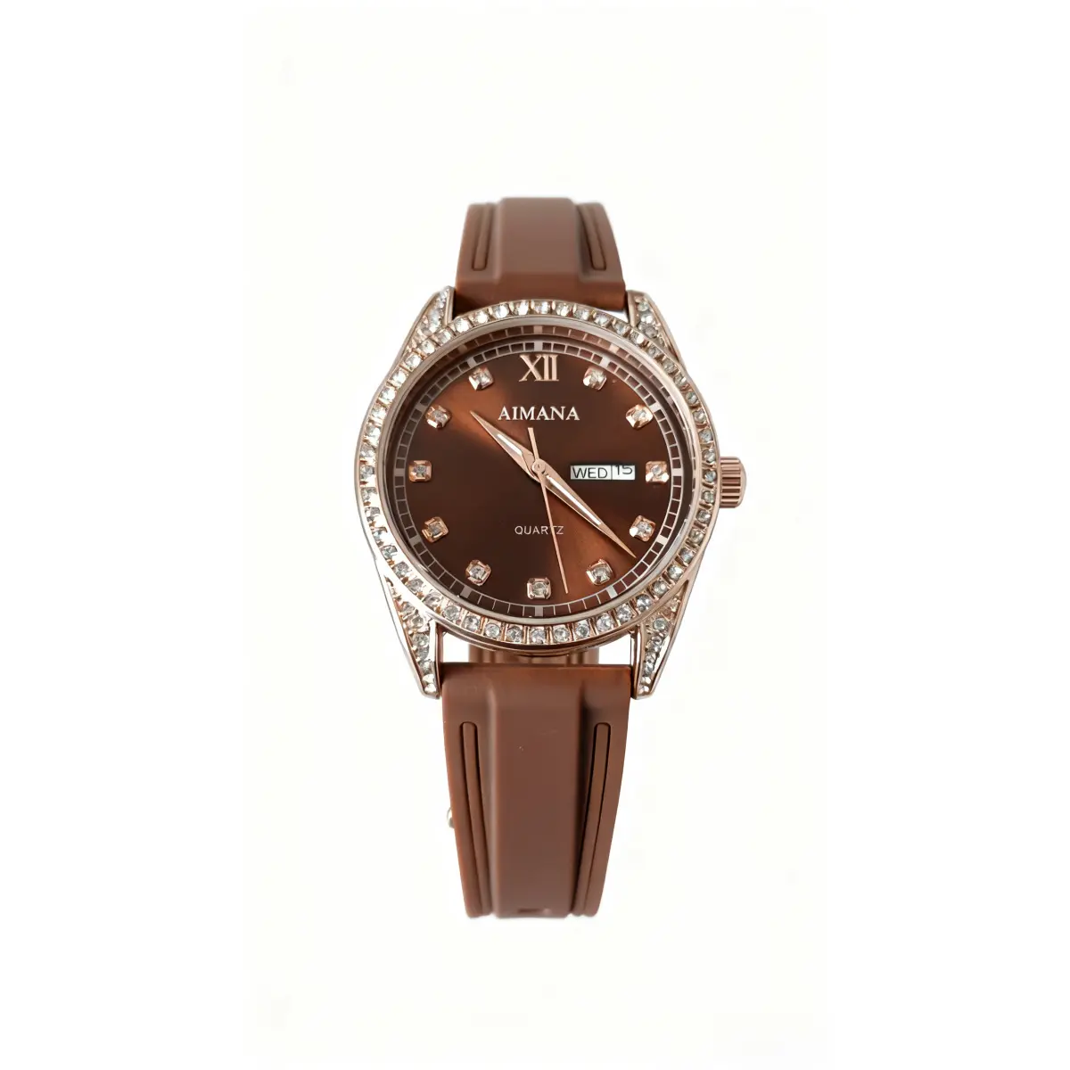 Luxury Swiss Style Men’s Watch – Diamond Dial Quartz Watch with Leather Strap | Elegant Gift for Him Fashionable Wristwatch