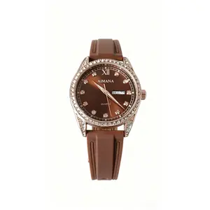 Luxury Swiss Style Men’s Watch – Diamond Dial Quartz Watch with Leather Strap | Elegant Gift for Him Fashionable Wristwatch