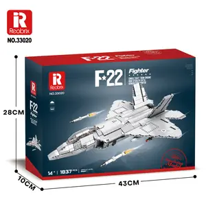 Reobrix 33020 F-22 Fighter Jet Building Sets for Adults Military Raptor Fighter Display Model Technical Military Plane Collectible Set Toys Gifts for Aviation Fans Boys Girls 14+ 1729 PCS