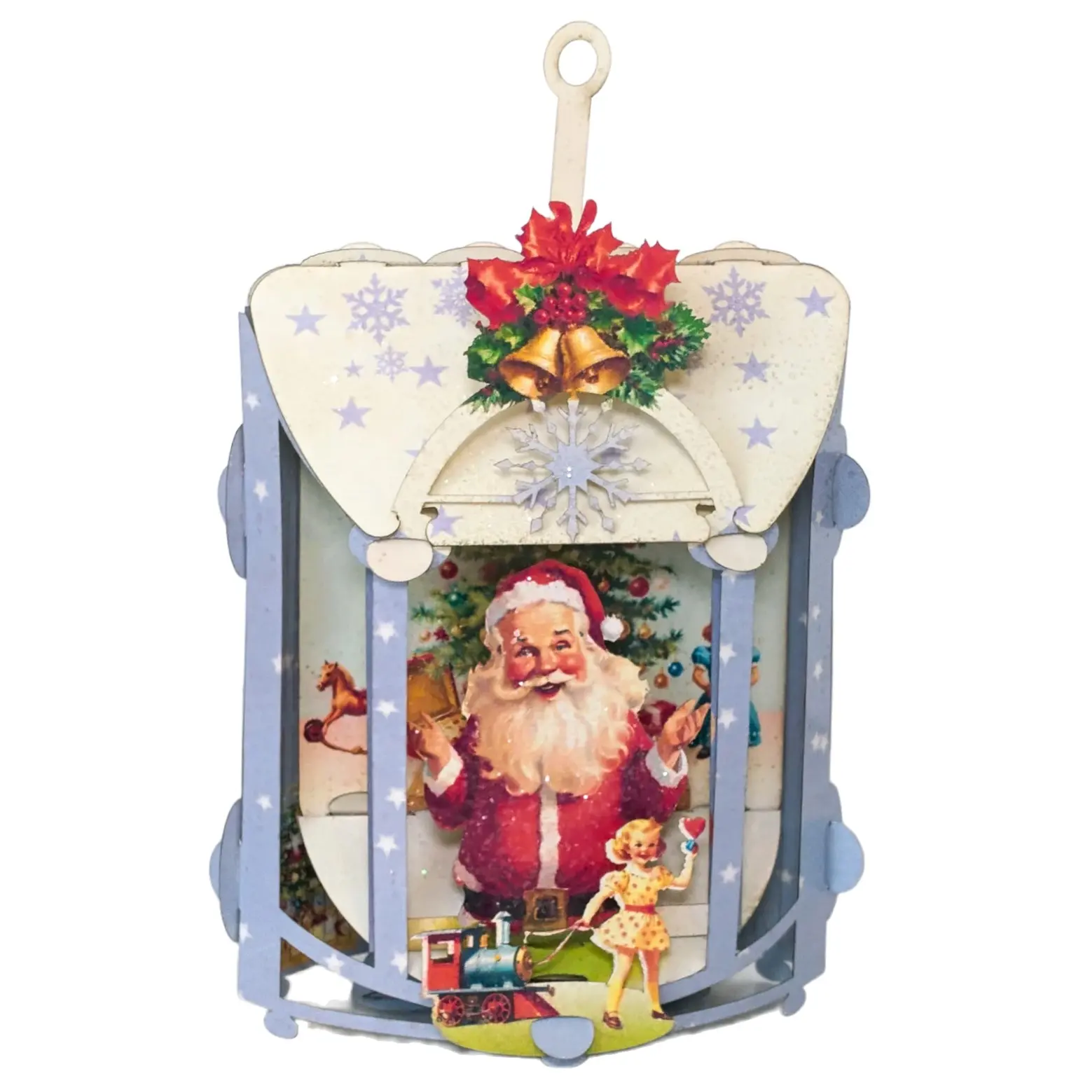 Santa's Home 3D Pop-Up Christmas Card – Intricate Laser-Cut Holiday Greeting Card with Envelope. #71