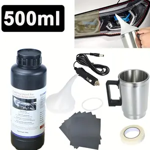Car Headlight Lens Repair Kit with 100/200/500ML Restoration Liquid, Fix Cracks, Yellowing, and Foggy Headlights, Polishing Restoration Set