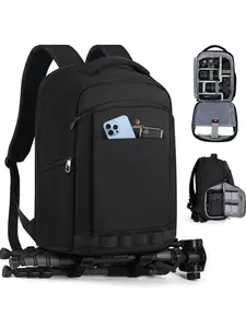 Camera Backpack, Waterproof Backpack with Removable Partition & Rain Cover, Travel Backpack for Outdoor, Sports, Camping, Hiking